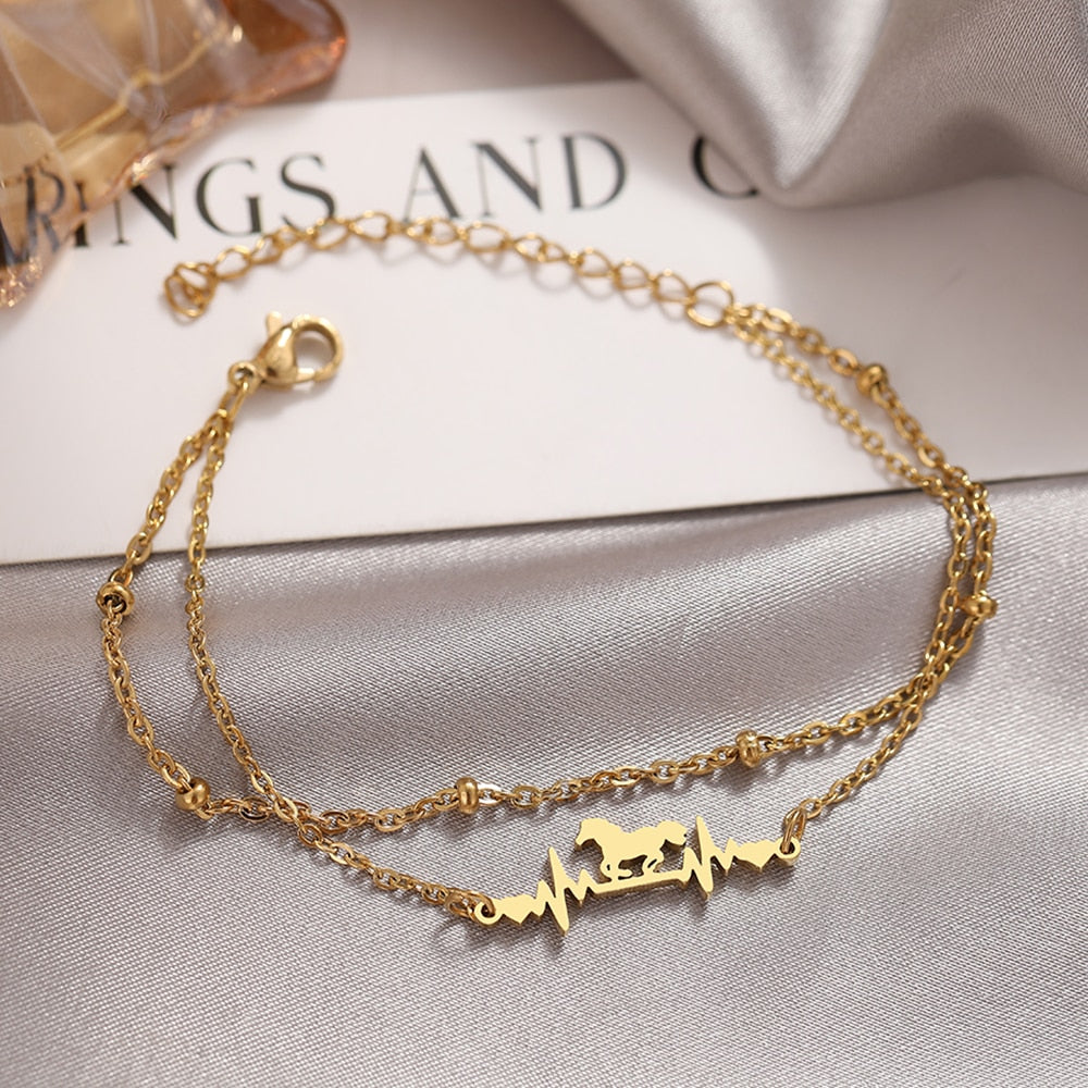 Bracelet battement de cœur cheval – Image 4