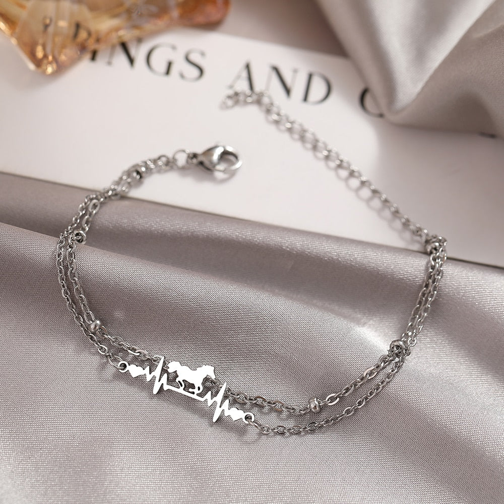 Bracelet battement de cœur cheval – Image 3