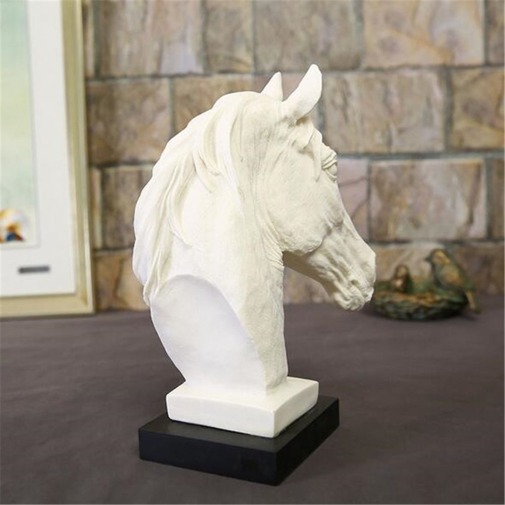 Statue Tête de Cheval Blanc – Image 4