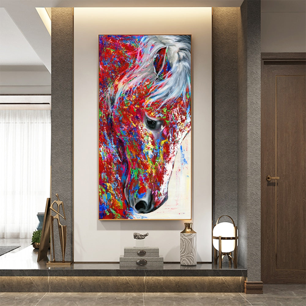 Tableau Cheval <br> Coloré Triste – Image 4