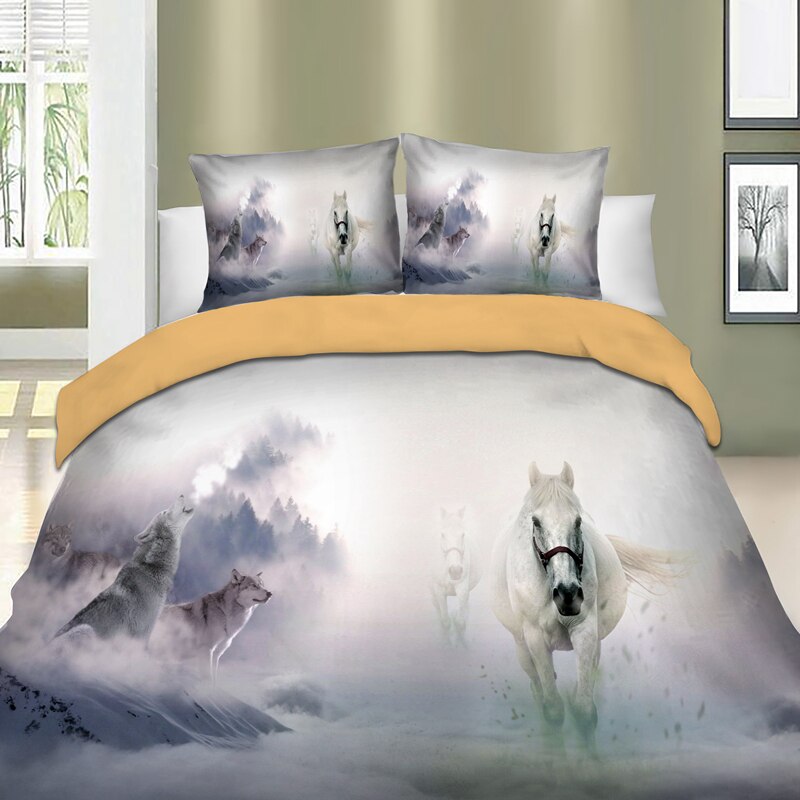 Housse de Couette Cheval <br> Brume et Forêt – Image 4
