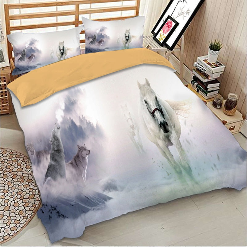 Housse de Couette Cheval <br> Brume et Forêt – Image 3