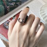 Bague réglable fer a cheval en argent
