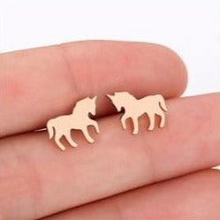 Boucle d'oreille cheval fille – Image 3