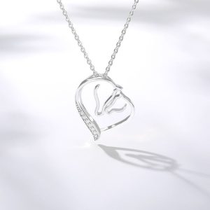 Collier Cheval Coeur Jument et son poulain