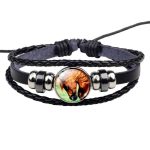 Bracelet Cheval <br> Image en verre (Cuir)