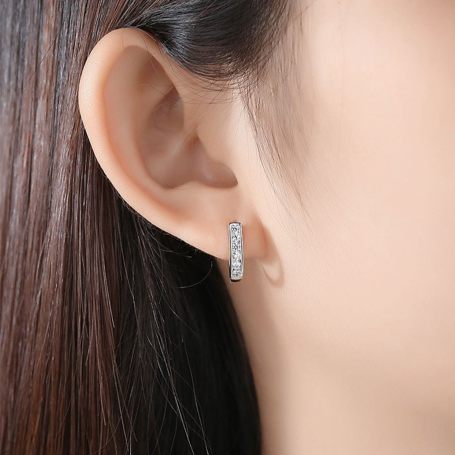 Boucles d'oreilles étrier en argent – Image 2