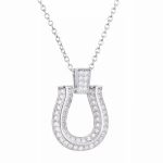 Collier Fer à Cheval étincelant Argent