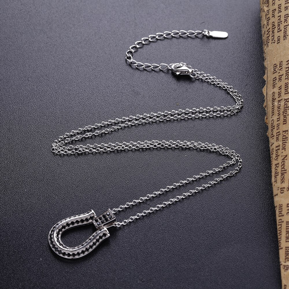 Collier Fer à Cheval étincelant Argent – Image 11