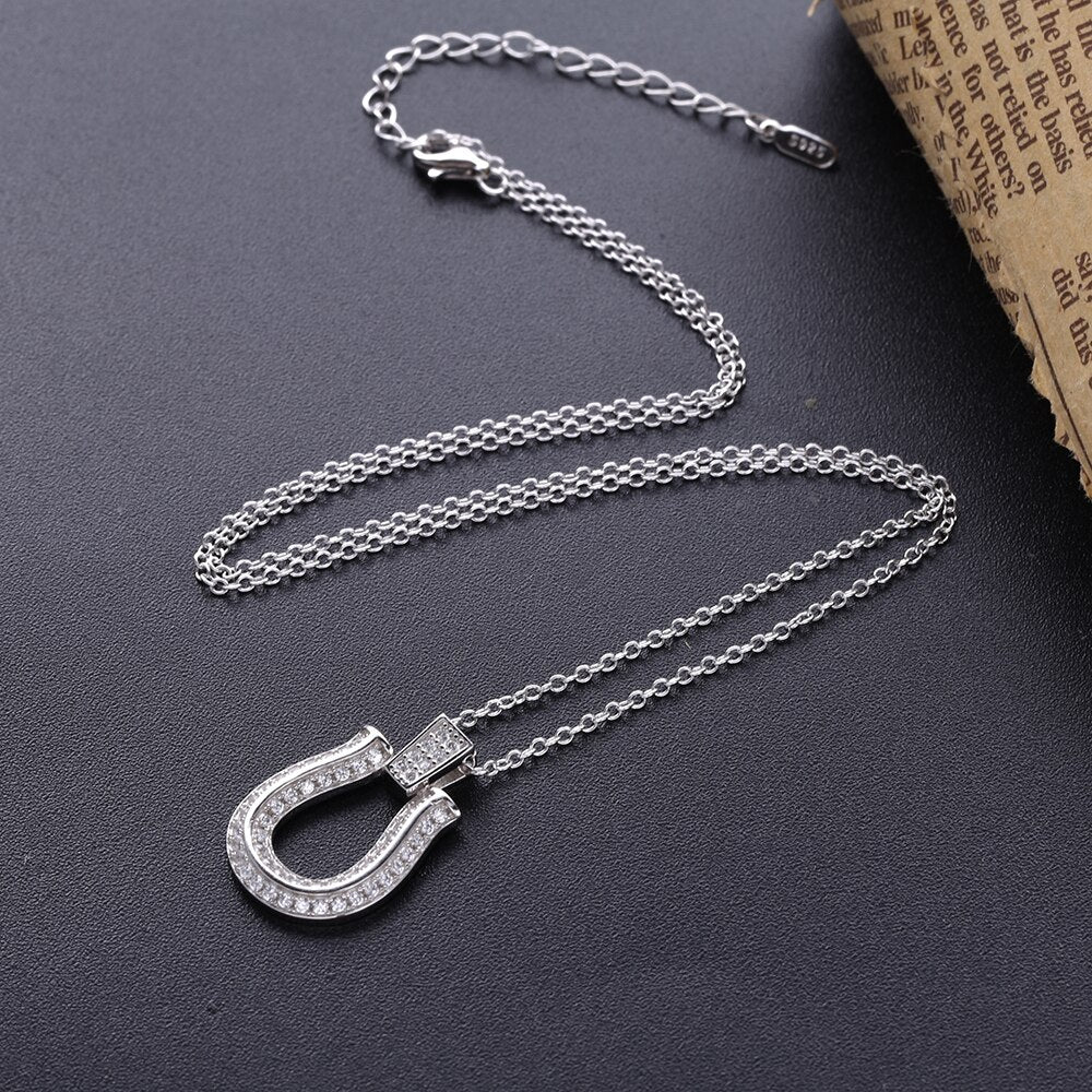 Collier Fer à Cheval étincelant Argent – Image 9