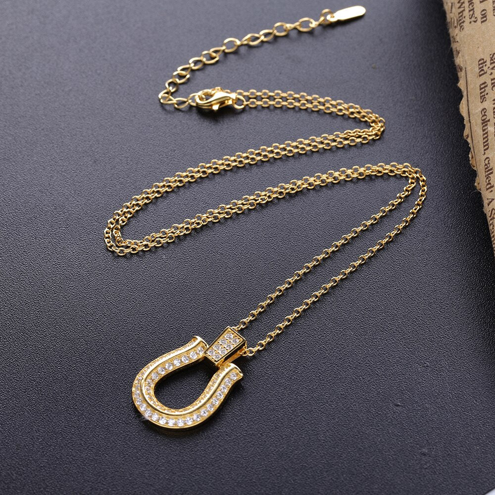 Collier Fer à Cheval étincelant Argent – Image 10