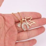 Collier Cheval Triple pendentifs