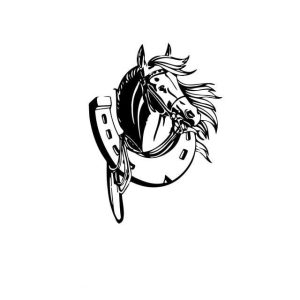 Stickers Cheval <br> Fer à Cheval déssiné
