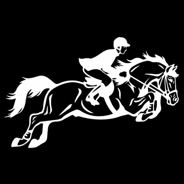 Sticker Cheval Cavalier en Saut – Image 2