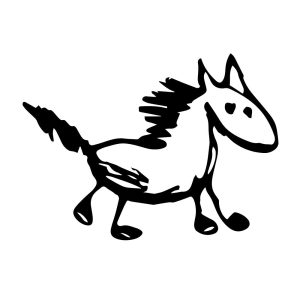 Stickers Cheval <br> Dessin d'enfant