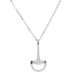 Pendentif Mors Cheval avec cristaux (Argent)