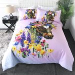 Housse de Couette Cheval Fleuri Coloré