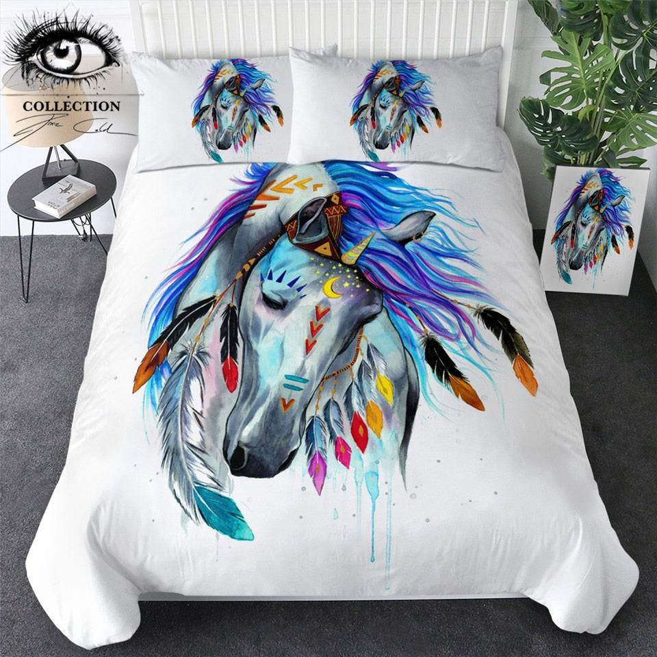 Housse de Couette Cheval Bohème Coloré – Image 3