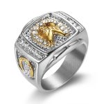 Bague chevalière tête de cheval