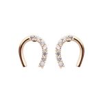 Boucles d'oreilles Fer à Cheval en Argent et Zircon