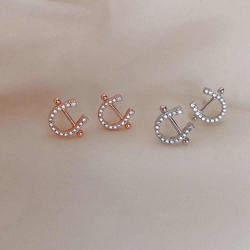 Boucles d'oreilles clou Fer à Cheval – Image 6