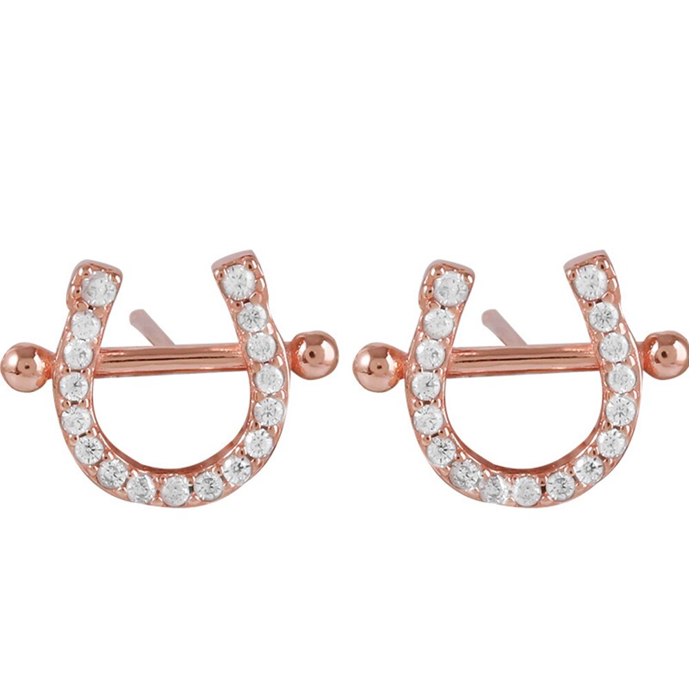 Boucles d'oreilles clou Fer à Cheval – Image 3