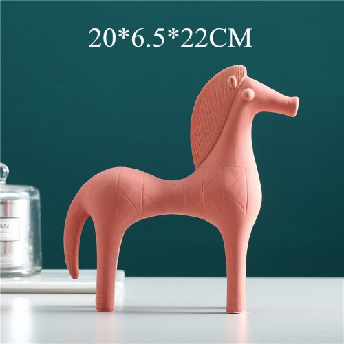 Statue Cheval abstrait coloré – Image 6