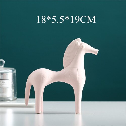 Statue Cheval abstrait coloré – Image 4