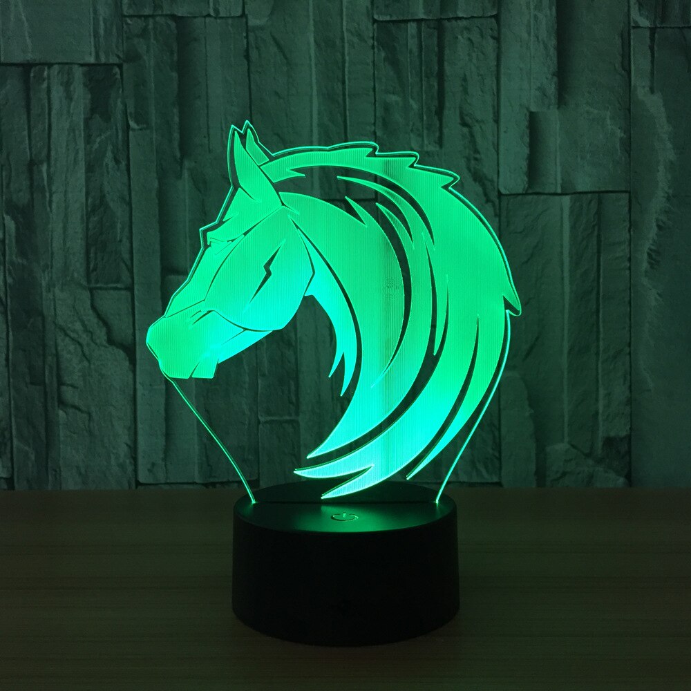 Lampe Cheval <br> LED 3D crinière sauvage – Image 6