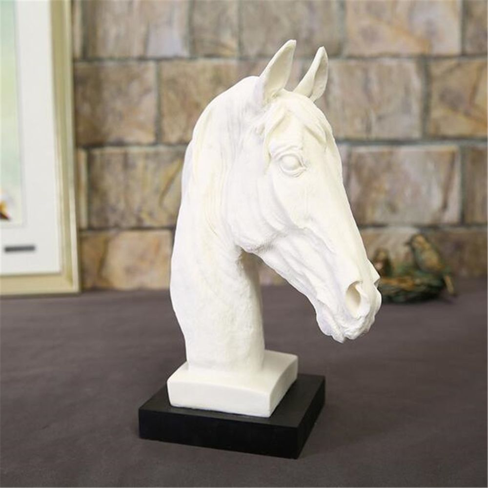 Statue Tête de Cheval Blanc – Image 3