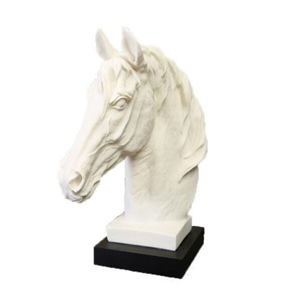 Statue Tête de Cheval Blanc – Image 2