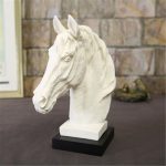 Statue Tête de Cheval Blanc