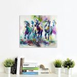 Tableau Cheval <br> Couleurs arc-en-ciel